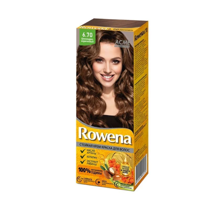 Крем-краска стойкая д/волос Rowena 6.70 Шоколадно-коричневый