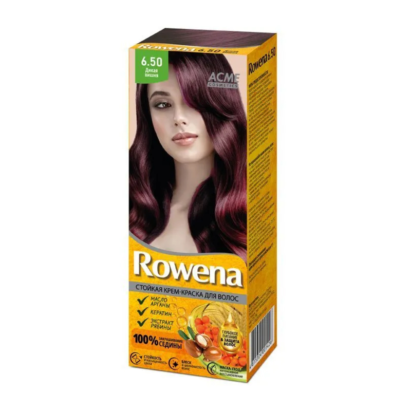 Крем-краска стойкая д/волос Rowena 6.50 Дикая вишня