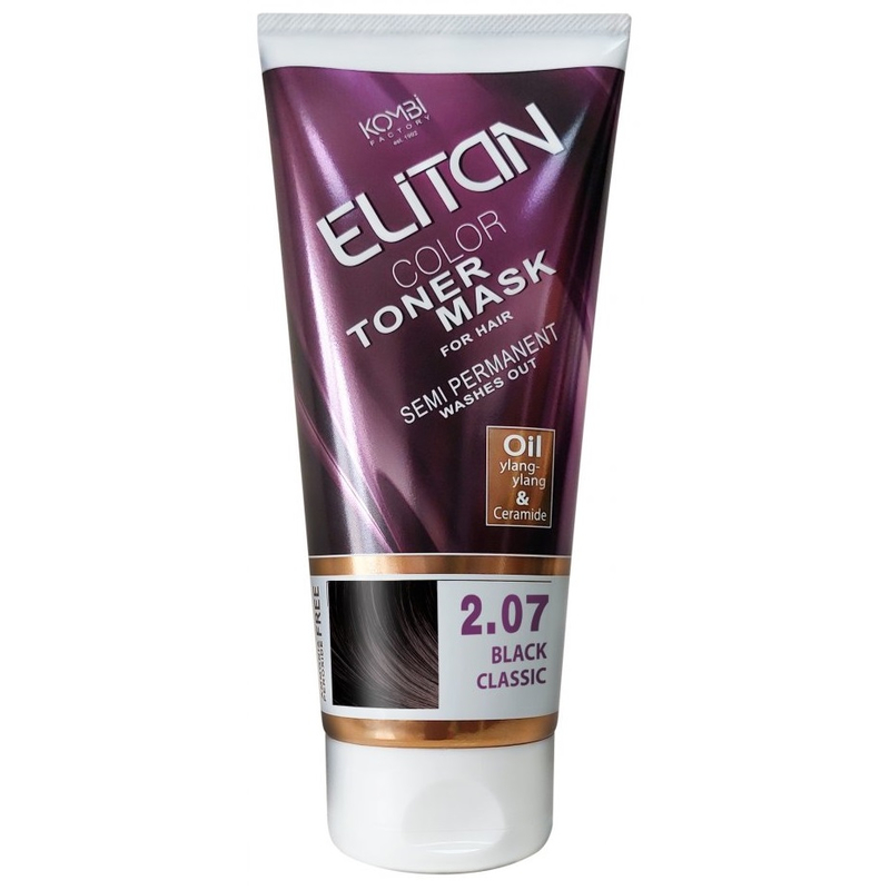 Elitan Маска тонирующая д/волос 2.07 Черный классический 150мл