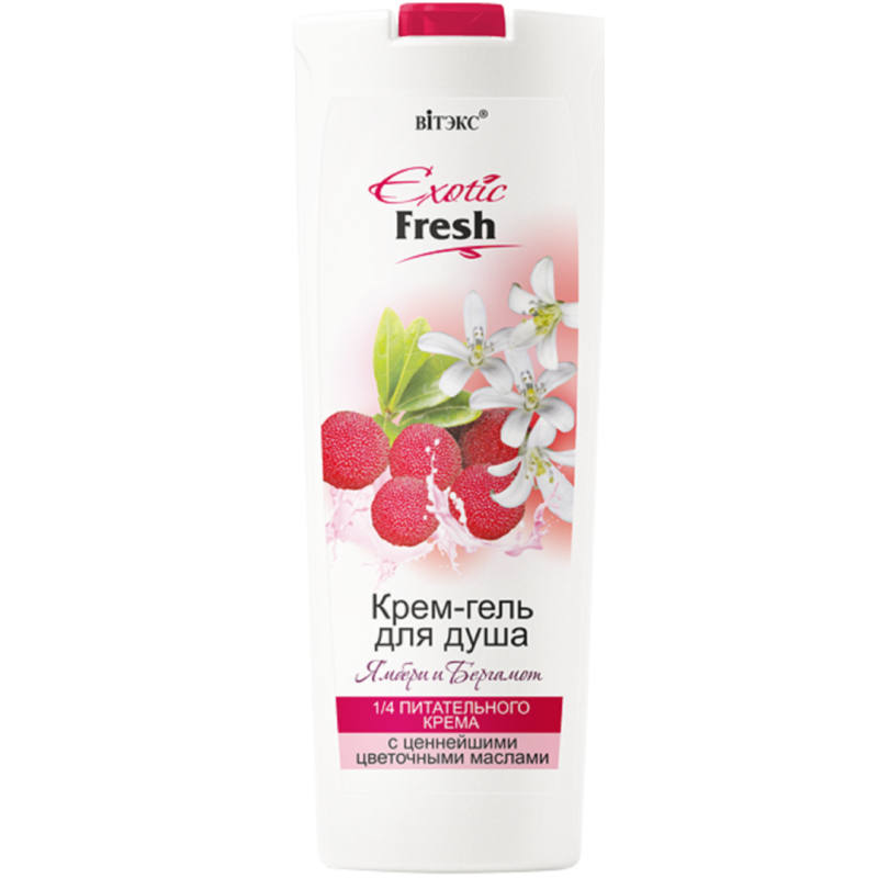 Biтэкс Exotic Fresh  Крем-гель д/душа Ямбери и бергамот 500мл