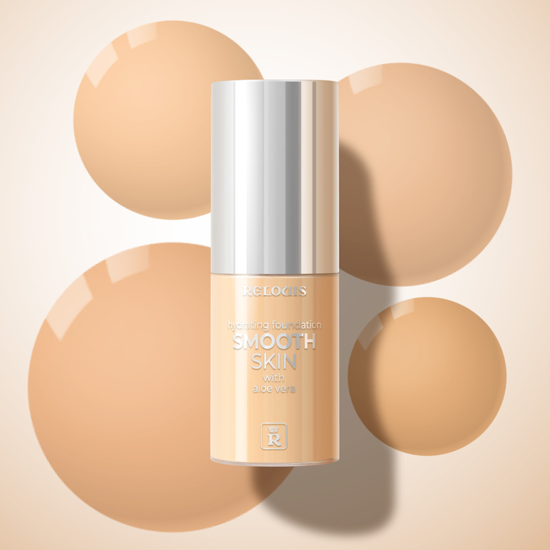 Relouis Крем тональный увлажняющий Smooth Skin с алоэ вера 04 песочный бежевый