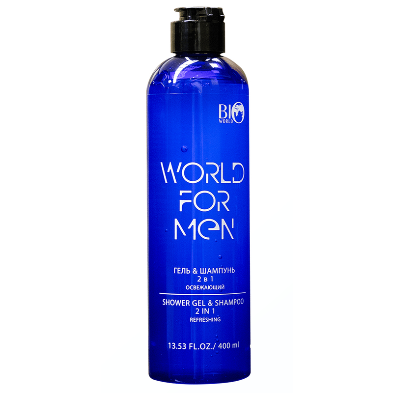 BIO WORLD Гель&Шампунь 2в1 Освежающий, 400 мл
