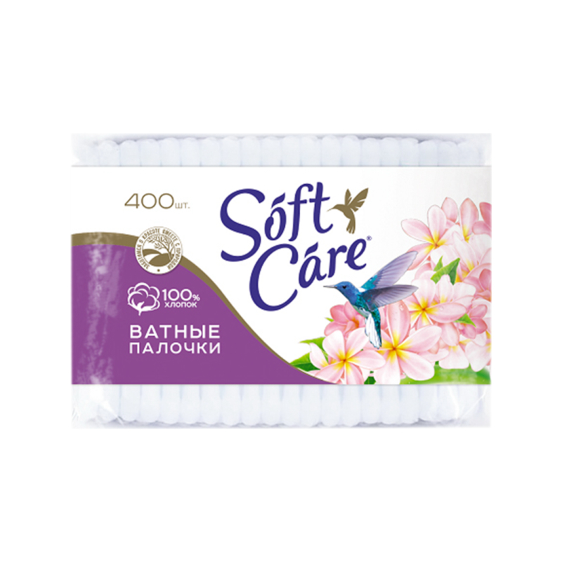 Ромакс Ватные Палочки Soft Care 400шт пакет