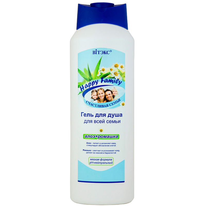 Biтэкс Happy Family Гель д/душа Алоэ+Ромашка 1000мл