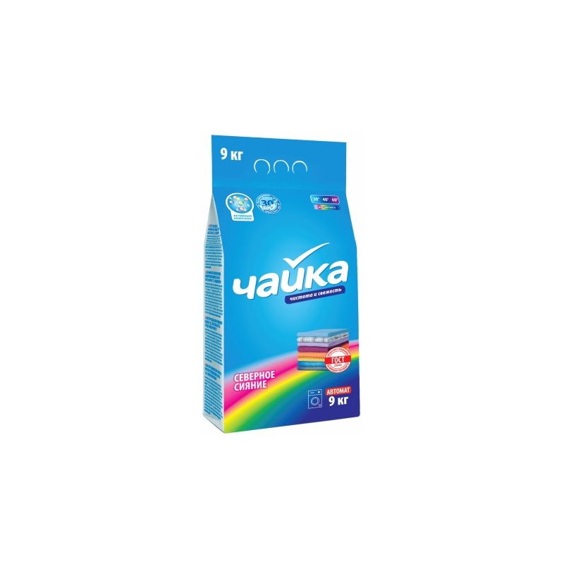 Стиральный порошок Чайка 9кг Автомат д/цветного Северное Сияние 
