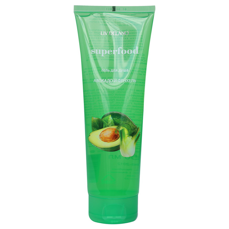 *Liv Delano SUPERFOOD Гель для душа АВОКАДО И ФЕНХЕЛЬ 250 мл