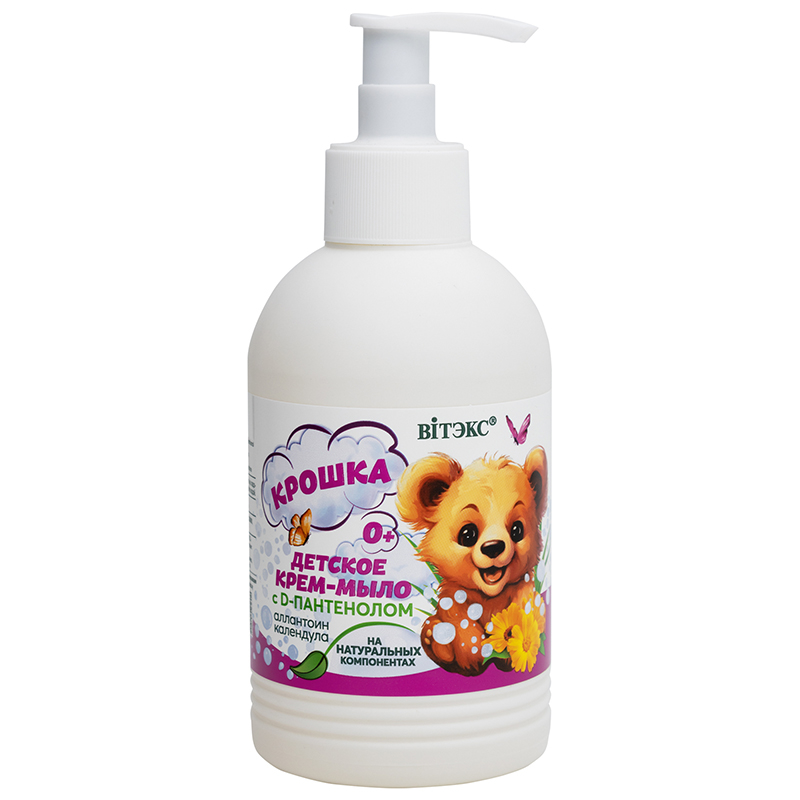 Biтэкс КРОШКА ДЕТСКОЕ Крем-Мыло на натур. компанента с D-ПАНТЕНОЛОМ 0+ Календула & Аллантоин 300мл