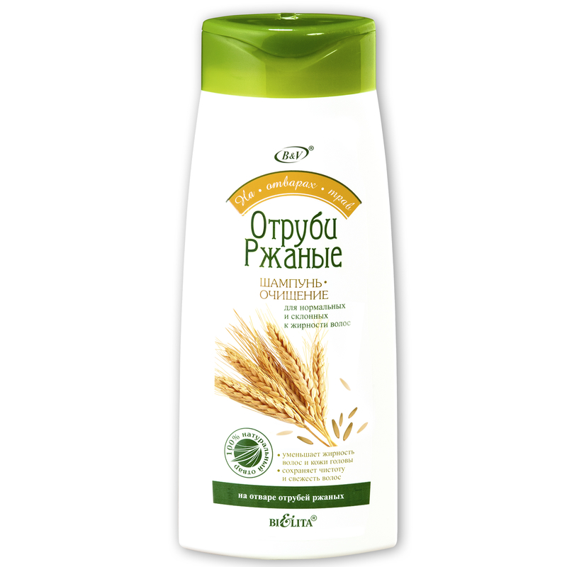 Bielita На отварах трав Шампунь-очищение Отруби Ржаные д/норм/жирных 480мл