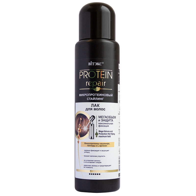 Biтэкс Protein Repair Микропротеиновый стайлинг Лак д/волос Мегаобъём Макс. фикс. 500мл (б/рас)