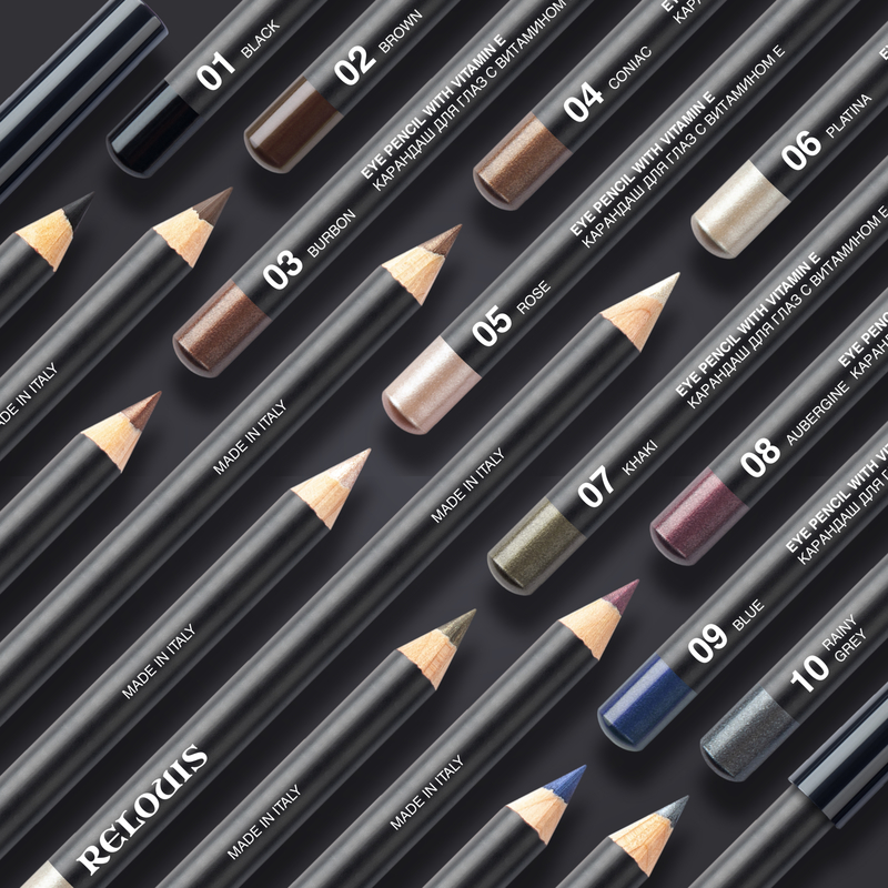 !Relouis Карандаш для глаз с витамином Е 10 rainy grey