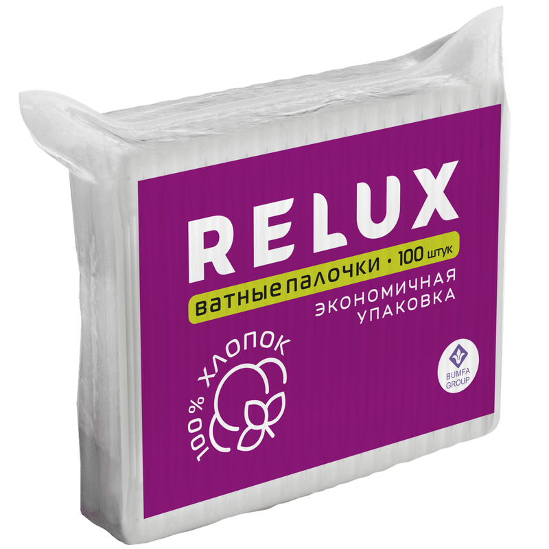 БУМФА ГРУПП RELUX Ватные палочки 100 шт пакет