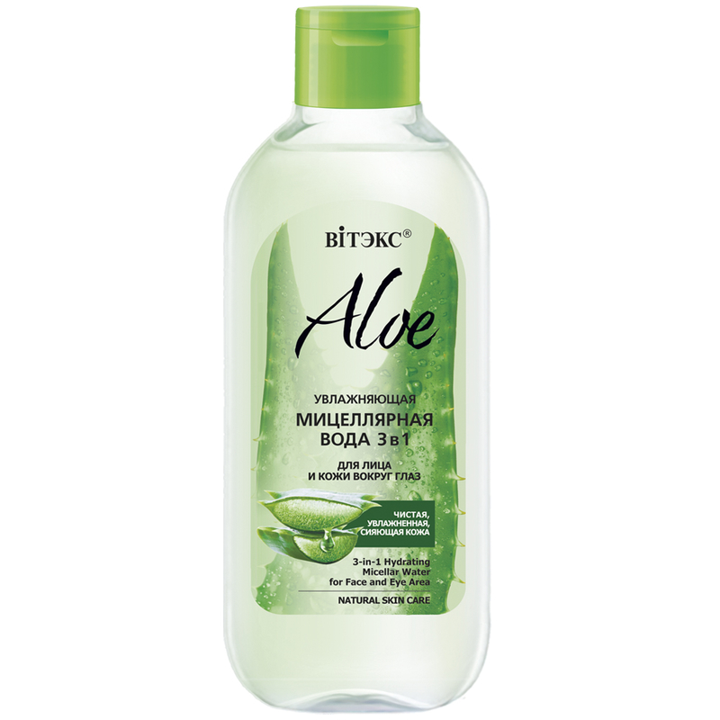 Biтэкс ALOE 97% Мицеллярная вода 3в1 Увлажняющая д/лица и кожи в/глаз 400мл