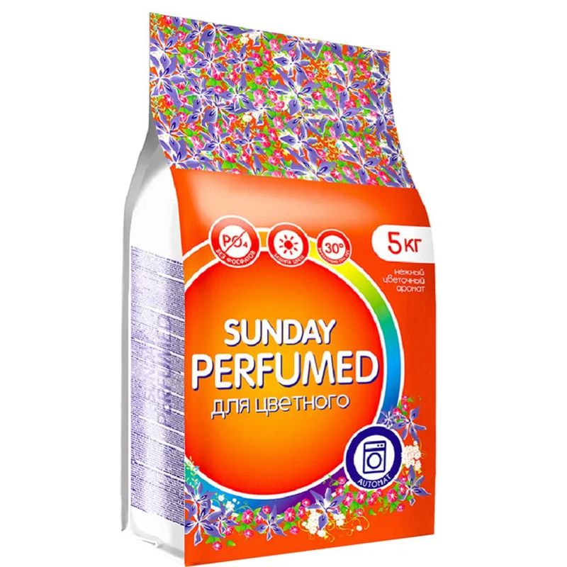 Стиральный порошок Sunday Автомат 5кг Perfumed д/цветного 