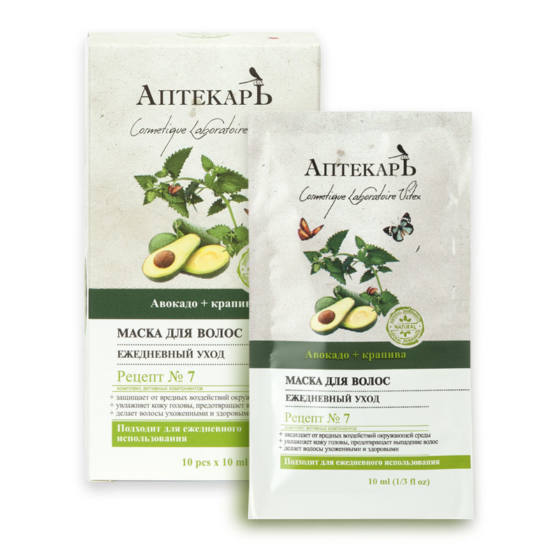 *Biтэкс Аптекарь Маска д/волос Ежедневный Уход 10саше по10мл