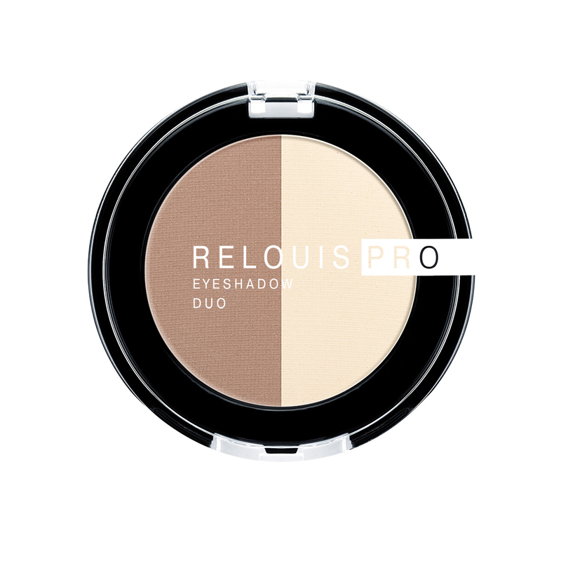 Relouis Тени д/век PRO eyeshadow DUO тон 102 (11 Ivory+12 Warm Taupe)