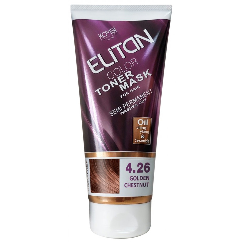 Elitan Маска тонирующая д/волос 4.26 Золотисто-каштановый 150мл