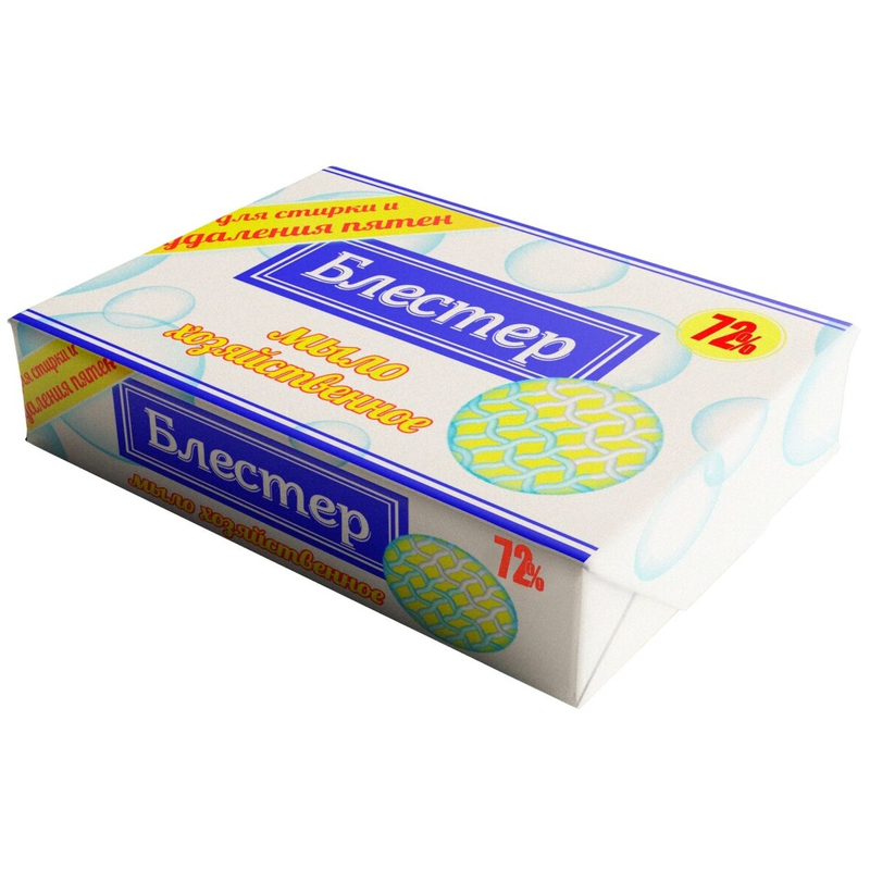 Мыло Хозяйственное 72% д/стирки и удаления пятен 140г Блестер