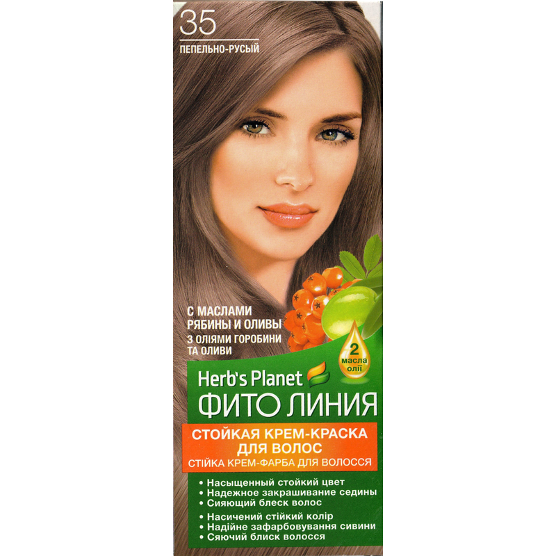 Крем-краска Фито линия Herb's Planet стойкая д/волос тон 35 Пепельно-русый