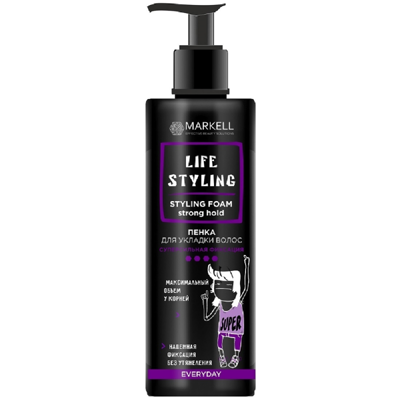 Маркелл Life Styling Пенка для укладки волос Суперсильная фиксация 195мл