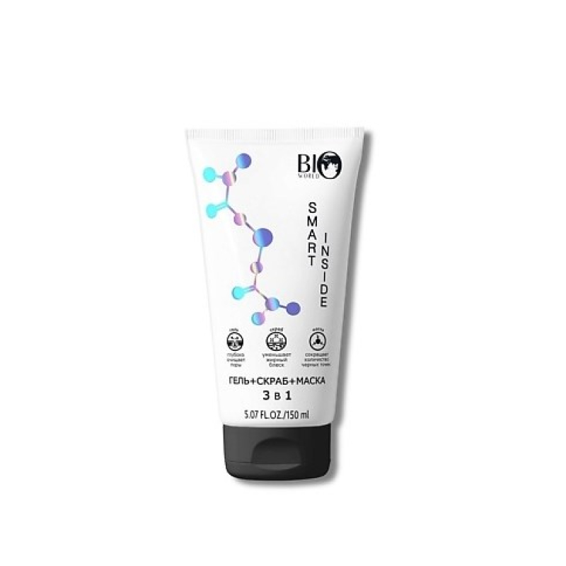 BIO WORLD Гель+Скраб+Маска 3 в 1 д/проблемной и склонной к жирности кожи 150мл