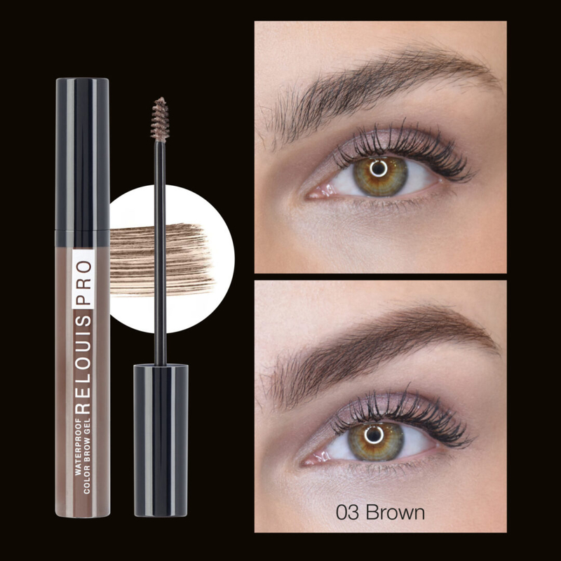 Relouis Гель д/бровей водостойкий оттеночный PRO Waterproof Color Brow Gel тон 03 Brown