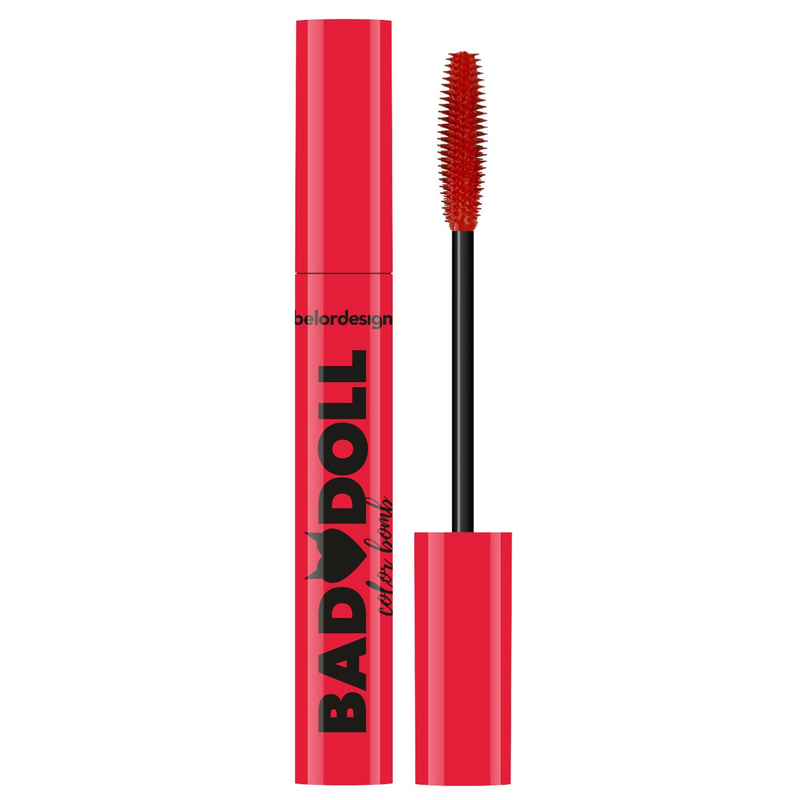 Belor Design Тушь BAD DOLL цветная объемная, красная