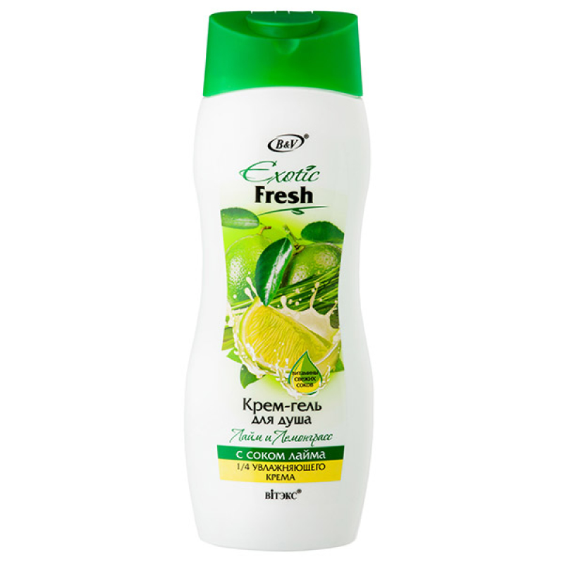 Biтэкс Exotic Fresh Juise Крем-гель д/душа Лайм и Лемонграсс 500мл