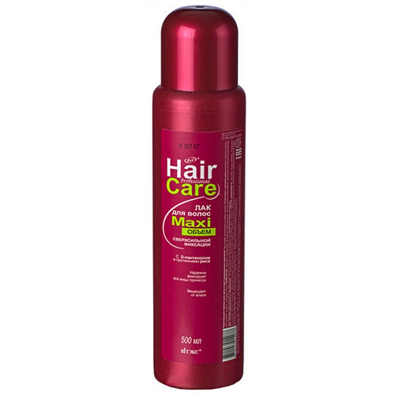 Biтэкс Hair Care Лак д/волос MAXI объем Сверхсильная фиксация 500мл