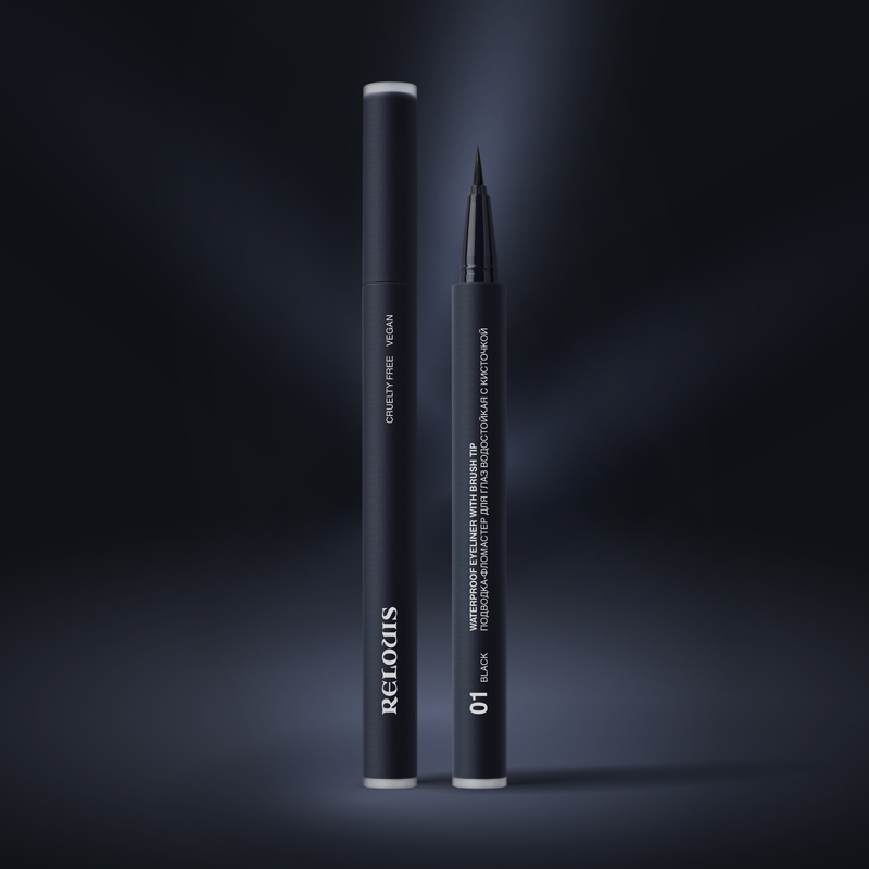 Relouis Подводка-Фломастер д/глаз Водостойкая с кисточкой тон 02 brown