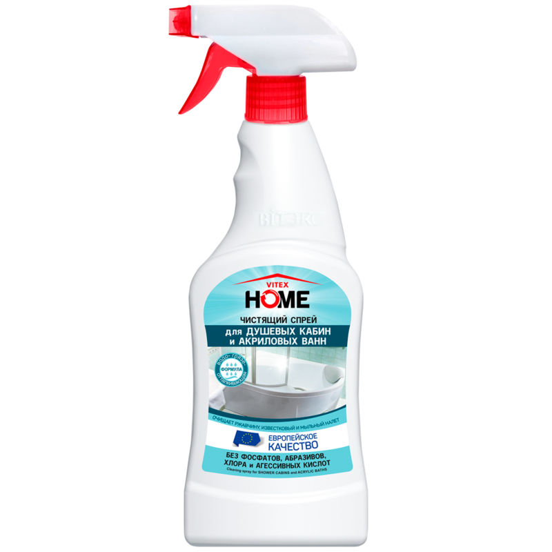 Biтэкс HOME Спрей Чистящий для Душевых кабин и акриловых ванн 500мл