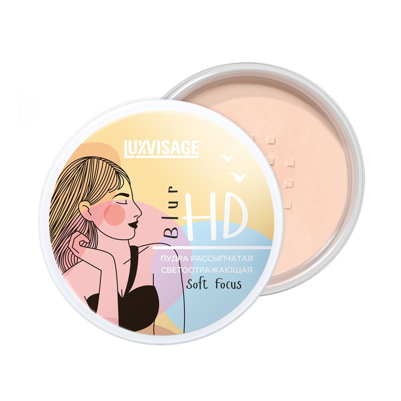 LUX visage Пудра рассыпчатая светоотражающая HD Blur Soft Focus Универсальная