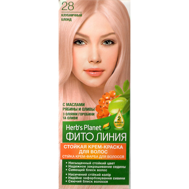 Крем-краска Фито линия Herb's Planet стойкая д/волос тон 28 Клубничный блонд