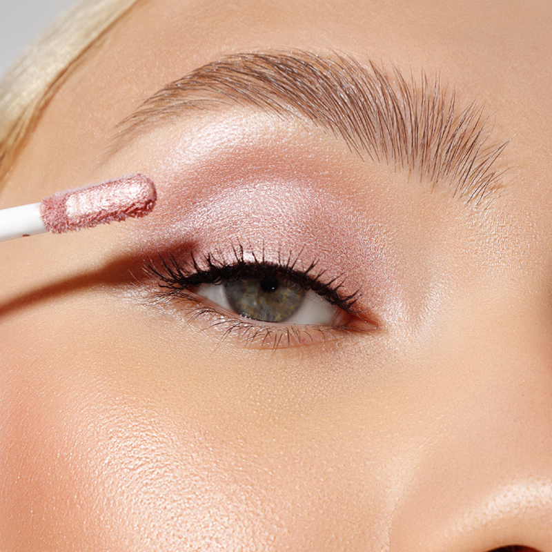 LUX visage Жидкие тени для век SATIN Nude super stay 203 Powder Rose