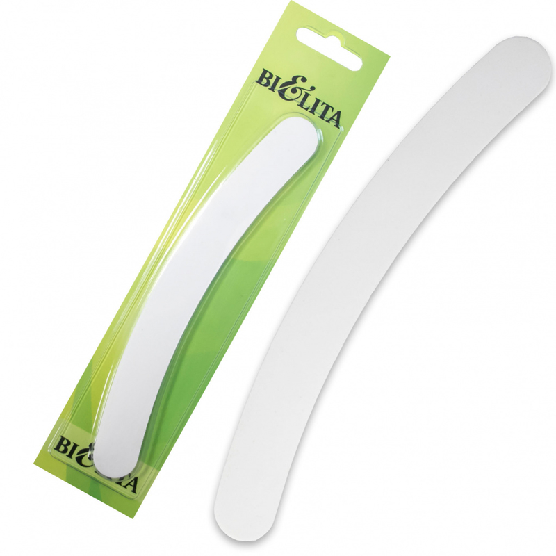 Bielita ПИЛКА д/ногтей наждачная на блистере цвет белый 18*2см