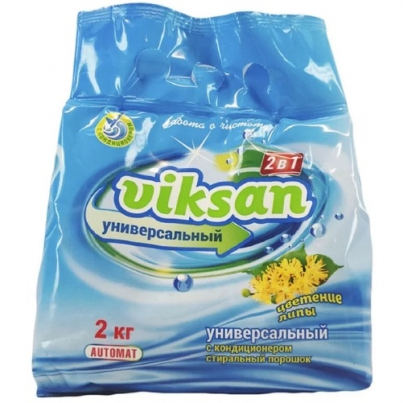 Стиральный порошок Виксан 2кг Автомат с кондиционером 2в1 Цветение Липы